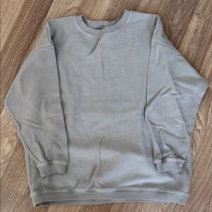 Aerie Green Ribbed Sweatshirt